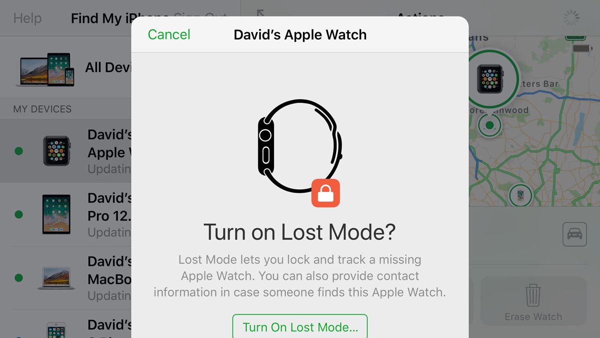 Как найти потерянный Apple Watch